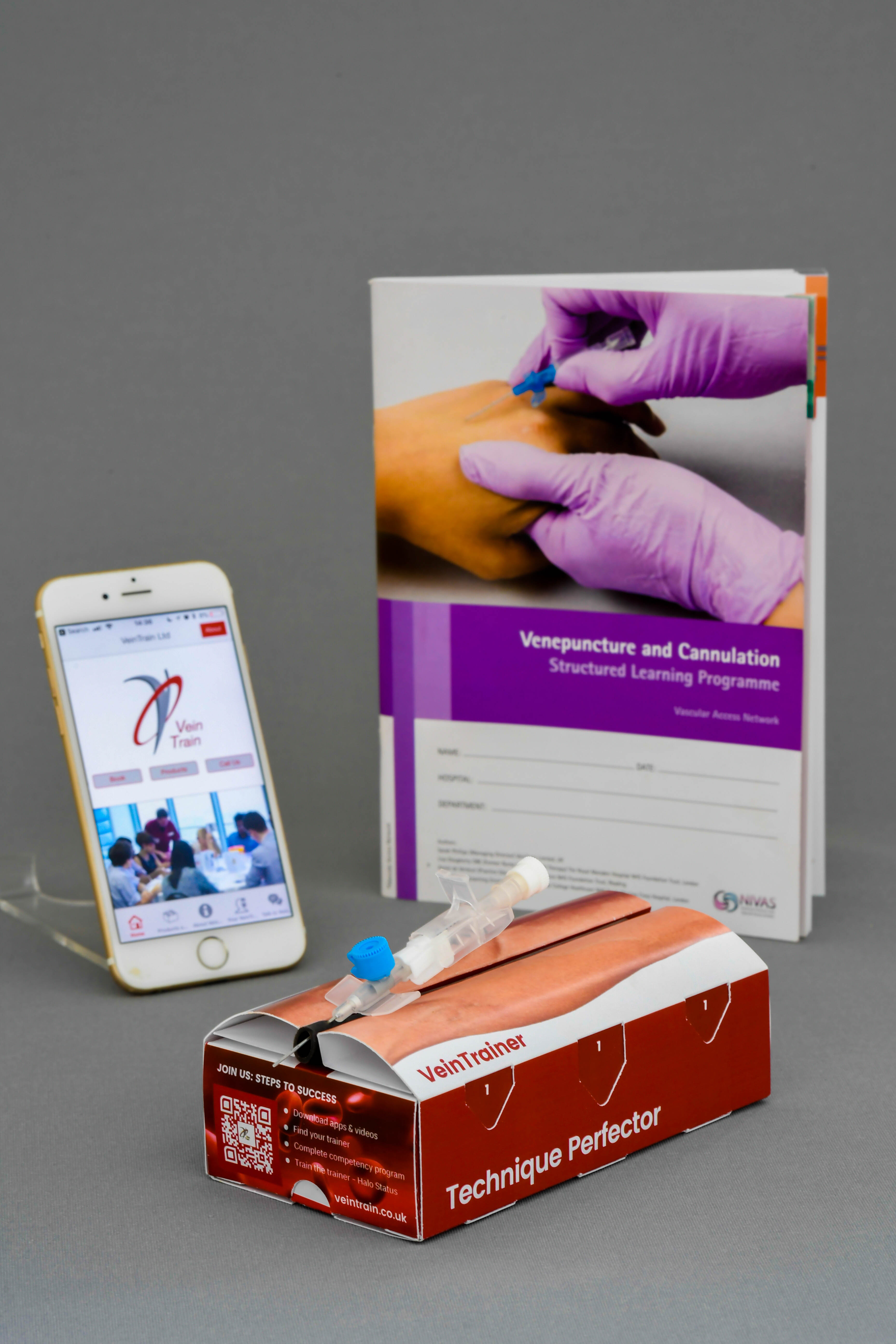 VeinTrain flat-pack simulation trainer and learning resources