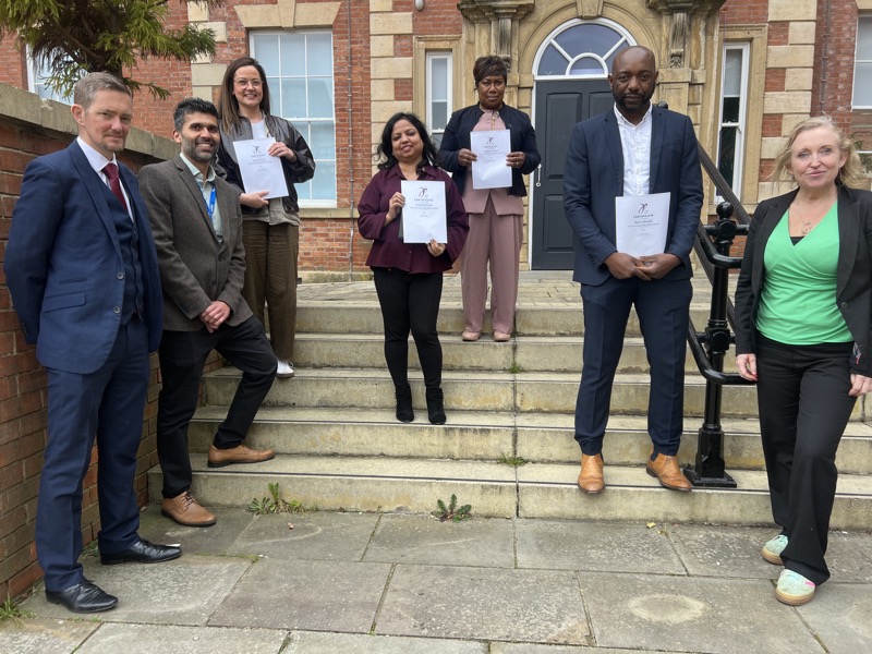 VeinTrain HALO trainer community group holding certificates